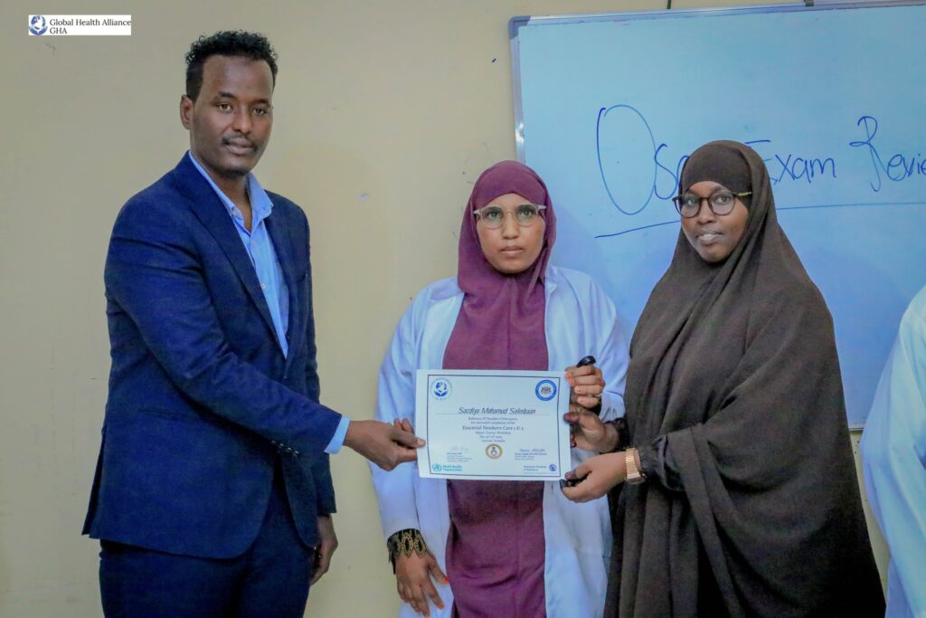 Essential Newborn Care Training, led by Global Health Alliance Champions Dr. Muna Abdirizak, Dr. Fatima Qasim, and Dr. Habiba Shiekh