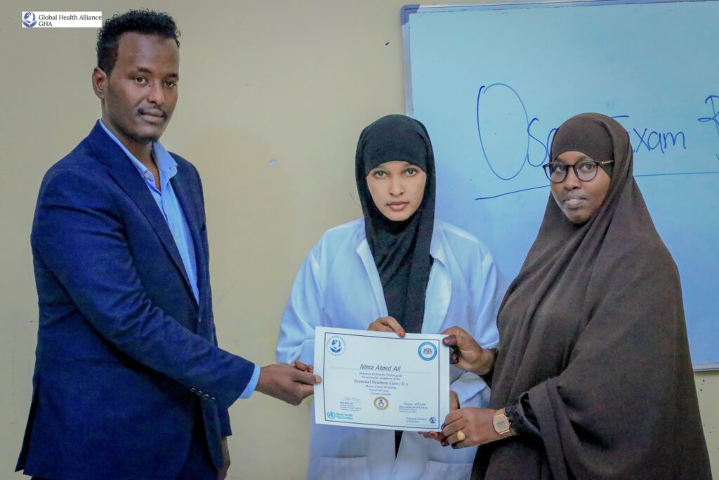 Essential Newborn Care Training, led by Global Health Alliance Champions Dr. Muna Abdirizak, Dr. Fatima Qasim, and Dr. Habiba Shiekh