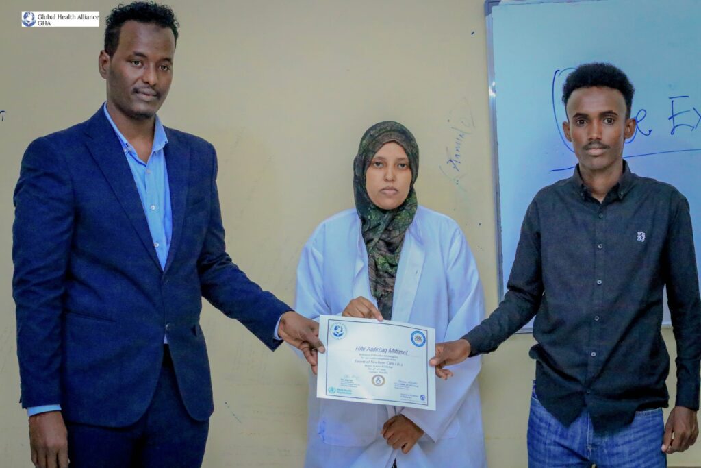 Essential Newborn Care Training, led by Global Health Alliance Champions Dr. Muna Abdirizak, Dr. Fatima Qasim, and Dr. Habiba Shiekh