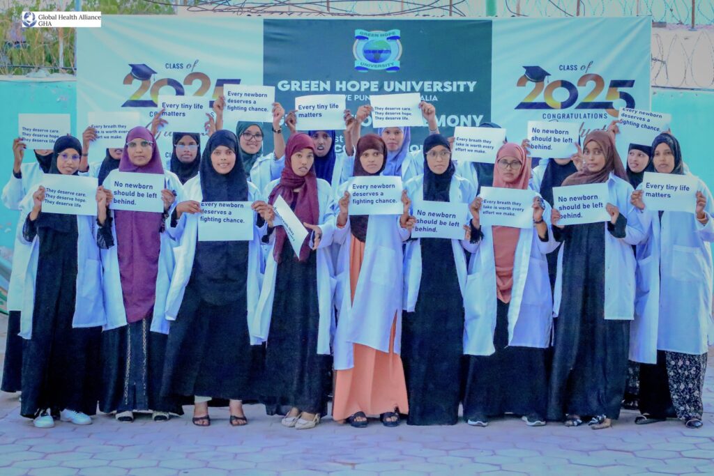 Essential Newborn Care Training, led by Global Health Alliance Champions Dr. Muna Abdirizak, Dr. Fatima Qasim, and Dr. Habiba Shiekh