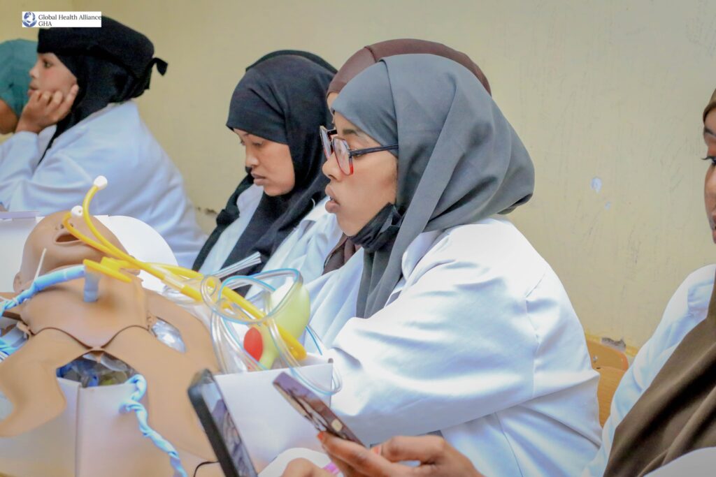 Essential Newborn Care Training, led by Global Health Alliance Champions Dr. Muna Abdirizak, Dr. Fatima Qasim, and Dr. Habiba Shiekh