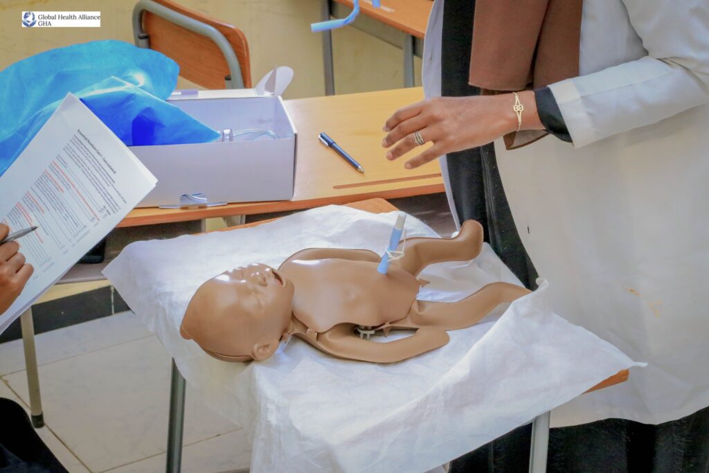 Essential Newborn Care Training, led by Global Health Alliance Champions Dr. Muna Abdirizak, Dr. Fatima Qasim, and Dr. Habiba Shiekh